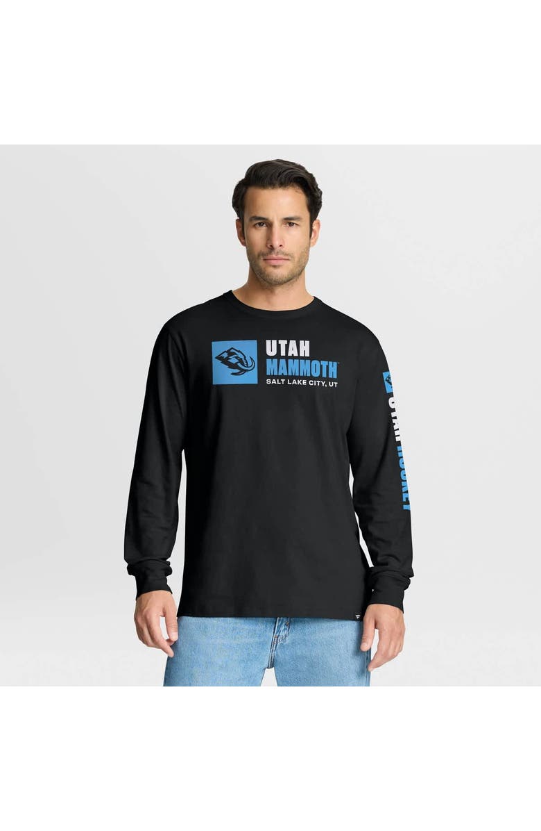 FANATICS Men's Fanatics Black Utah Hockey Club Goal Crease Legacy Long Sleeve T-Shirt, Main, color, Black