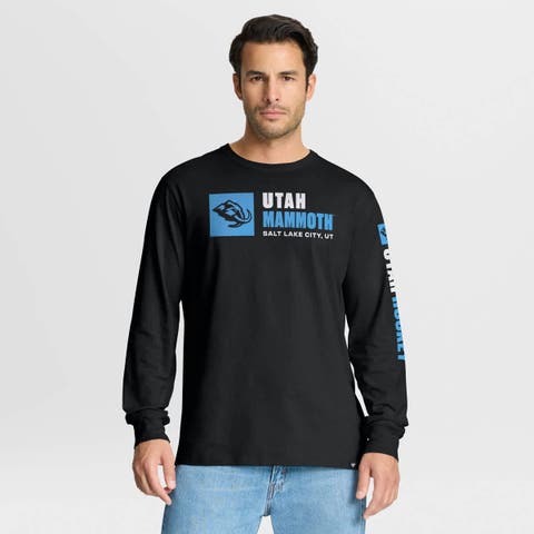 Men's Fanatics Black Utah Hockey Club Goal Crease Legacy Long Sleeve T-Shirt