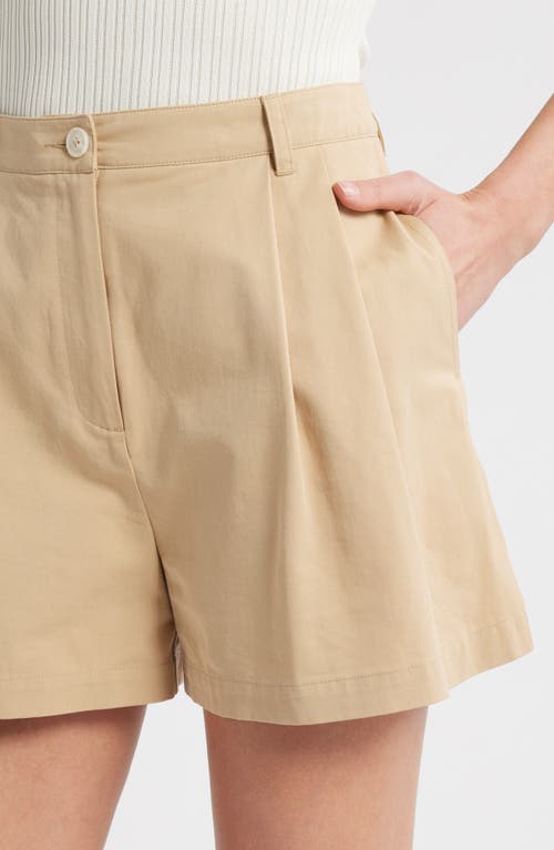 Solid & Striped The Oceane High Waist Shorts In Khaki