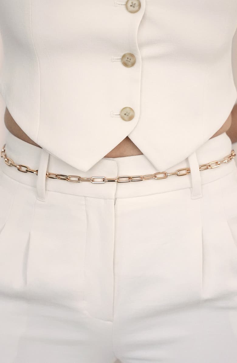 Ettika Paperclip Chain Belt, Alternate, color, Gold