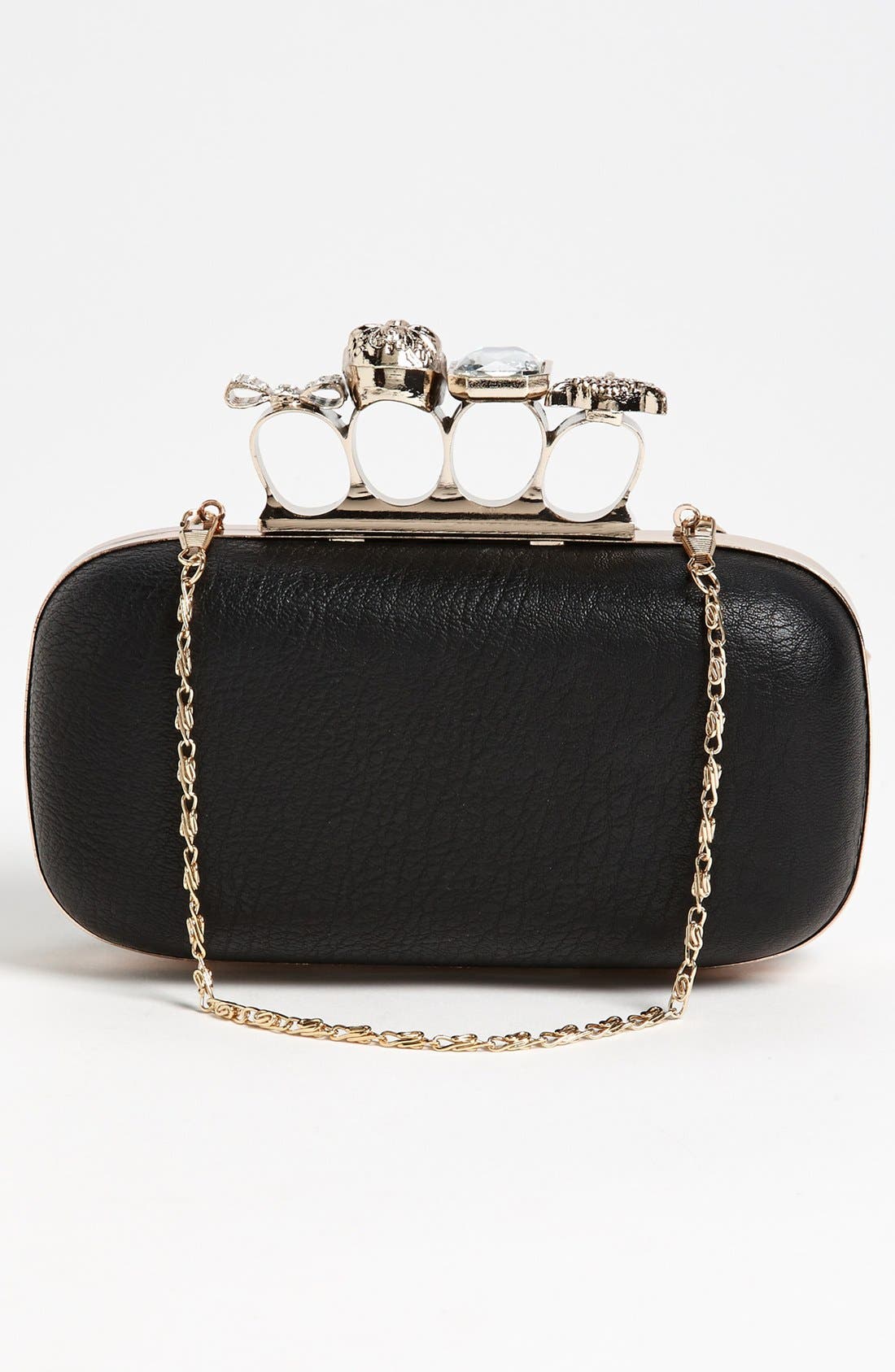 NATASHA Tasha 'Finger' Studded Clutch, Alternate, color, 