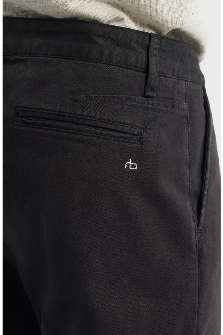 Evan Trim Fit Pleated Stretch Cotton Chinos, Alternate, color, BLACK