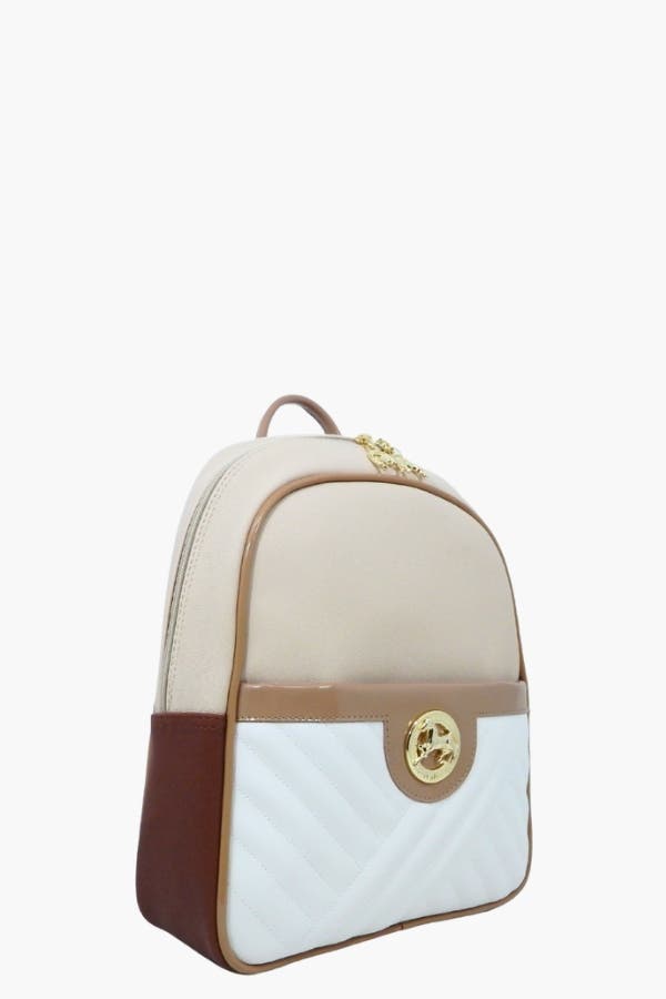 Ciao Bella 538 Backpack, Alternate, color, Beige / White