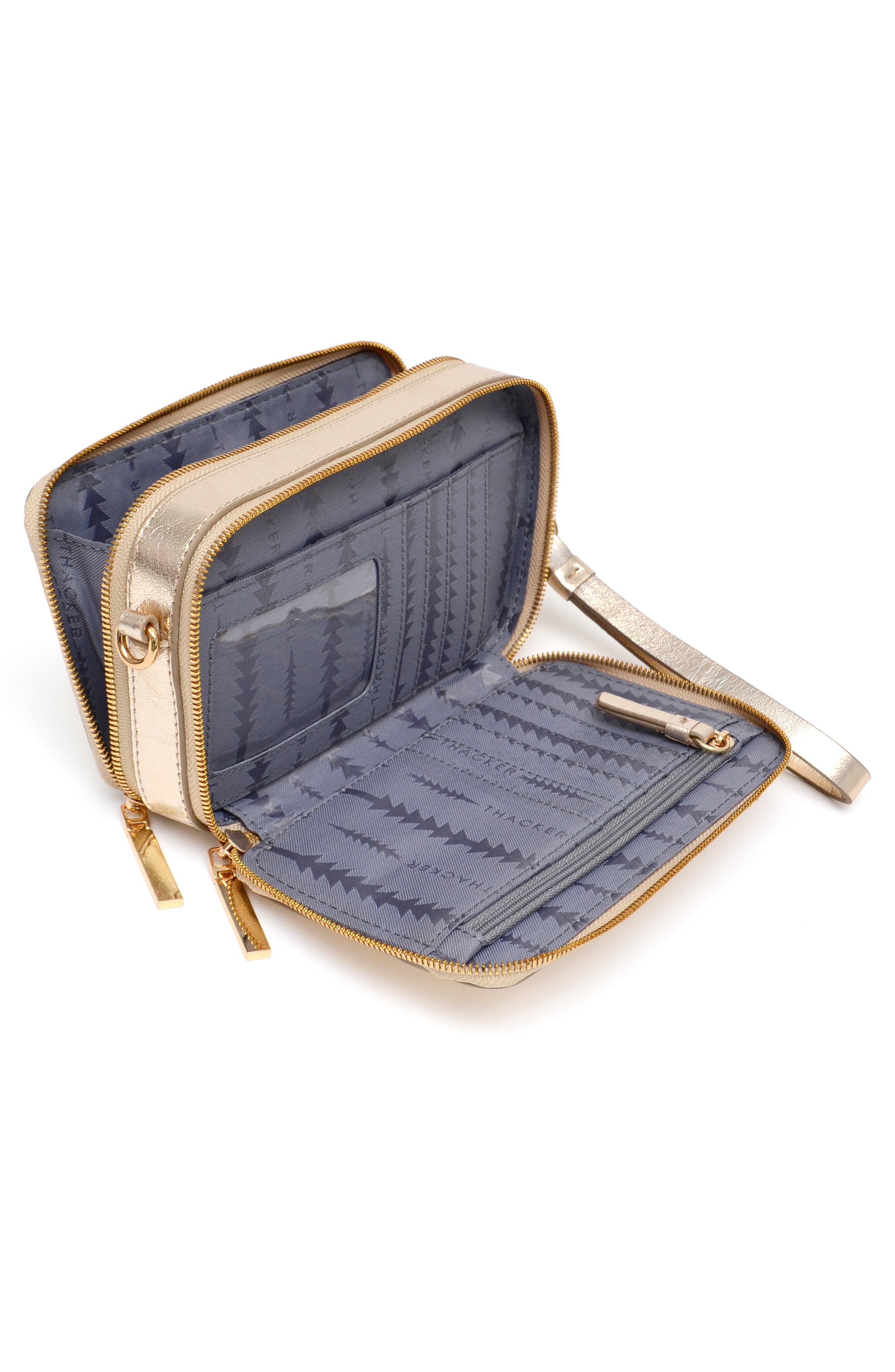 Thacker Ronnie Metallic Crossbody Bag, Alternate, color, 