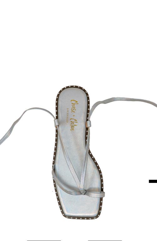 Chase & Chloe Chase And Chloe Studded Ankle Wrap Sandal