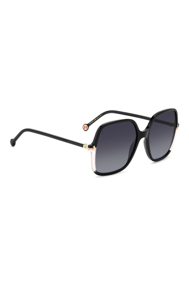 56mm Gradient Square Sunglasses, Alternate, color, BLACK MULTI