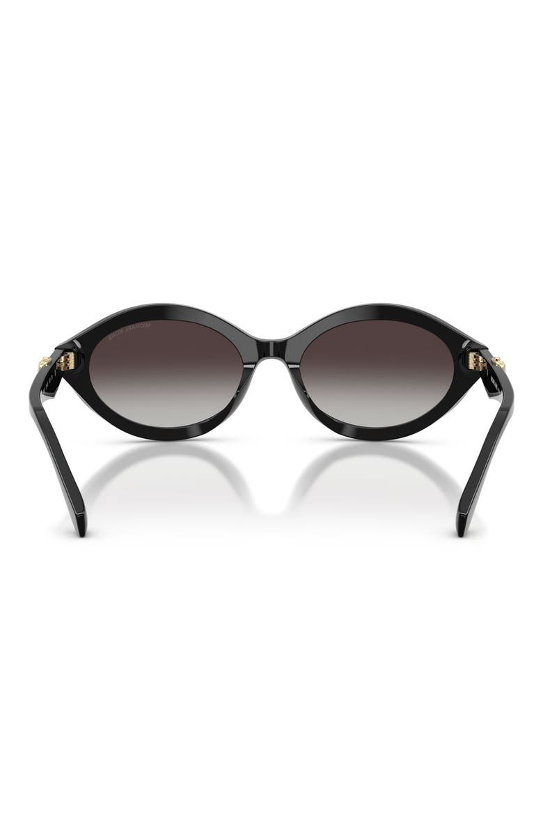 Carlazzo 55mm Gradient Oval Sunglasses, Alternate, color, BLACK / LIGHT GREY GRADIENT