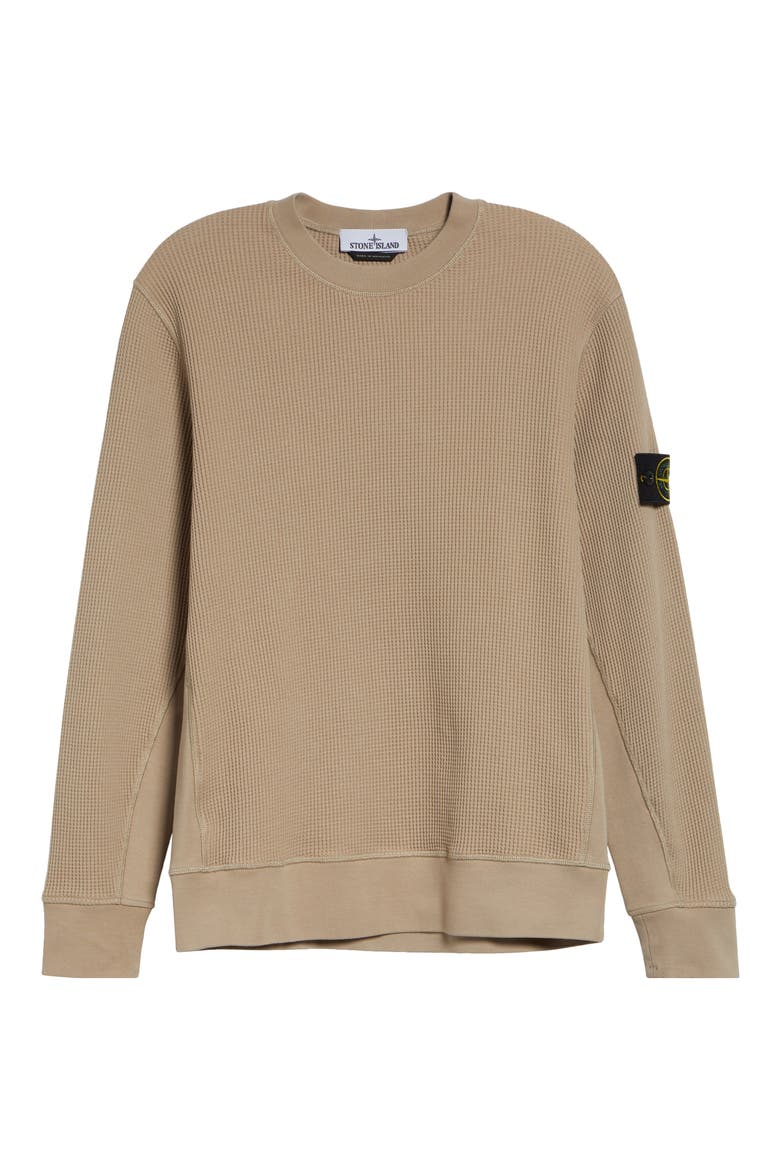 Cotton Waffle Knit Sweatshirt, Alternate, color, DESERT