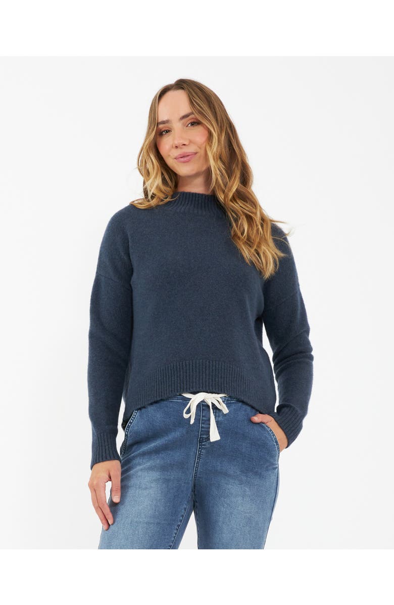 Ripe Maternity Jade Crop Nursing Knit Denim Marle, Main, color, Denim Marle