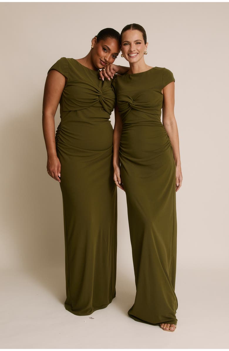 Six Stories Twist Bust Short Sleeve Stretch, Alternate, color, Fern