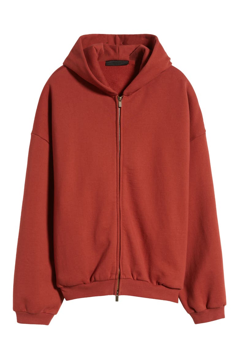 Gender Inclusive Logo Zip-Up Hoodie, Alternate, color, CRIMSON