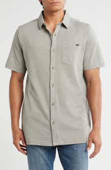 Hurley Dobby Knit Short Sleeve Button-Up Shirt