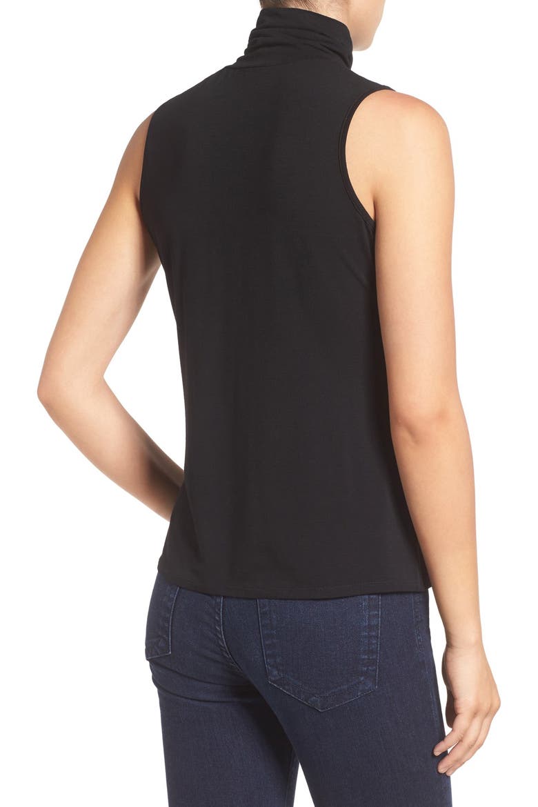 Sleeveless Turtleneck Top, Alternate, color, RICH BLACK
