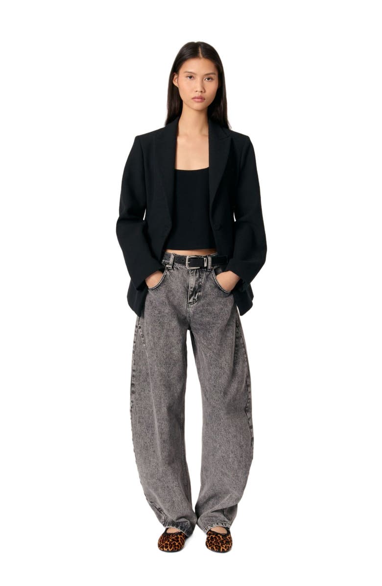 maje Slim-fit suit jacket, Main, color, Black