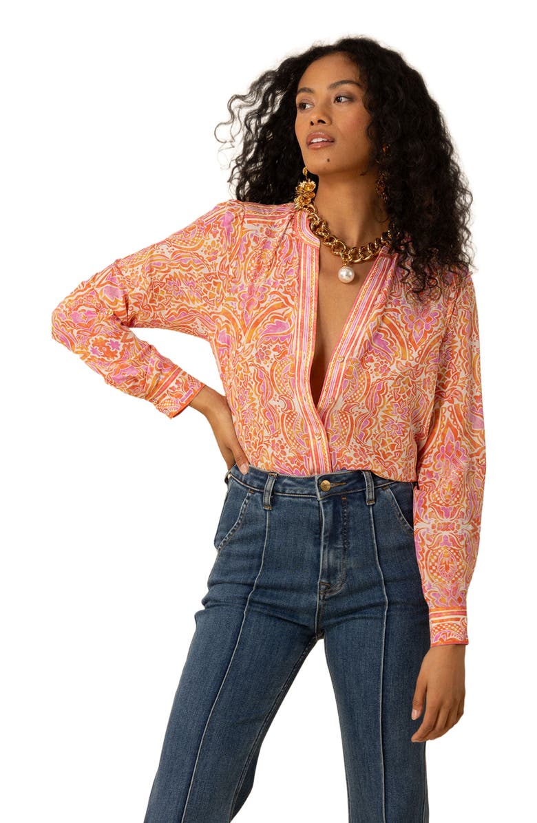 Hale Bob Yaretzi Silk Top, Alternate, color, 