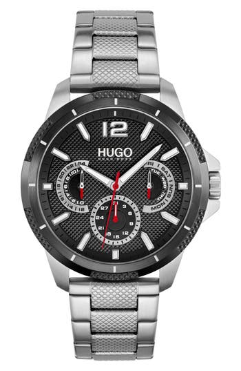 Hugo Boss Sport Multifunction Bracelet Watch, 46mm In Black