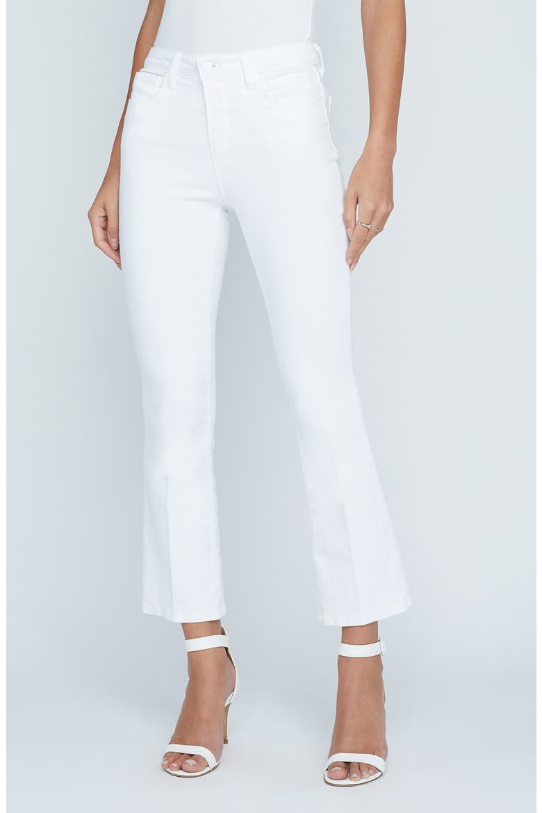 Mira Crop Micro Bootcut Jeans, Main, color, BLANC