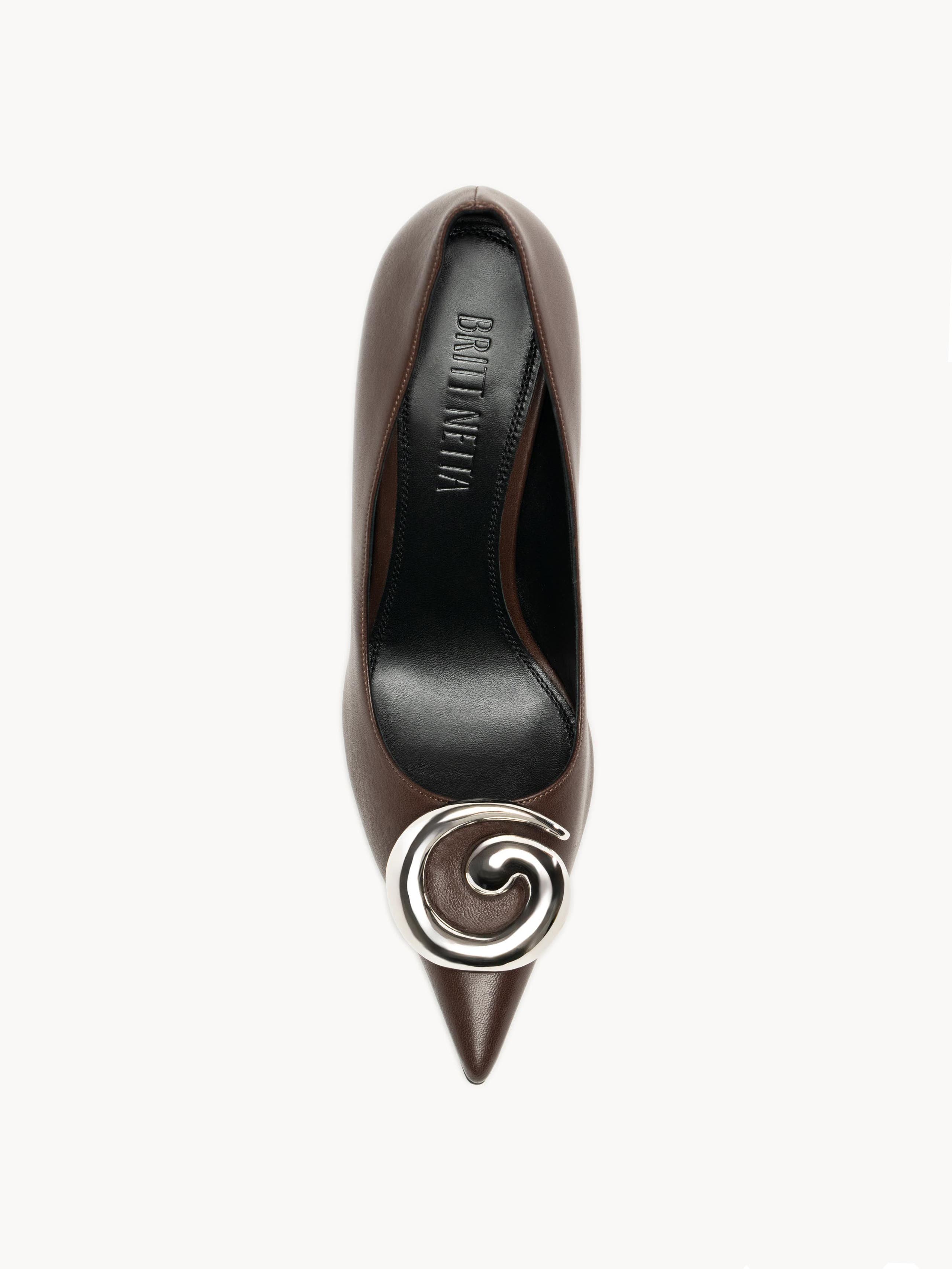 Britt Netta Cosmo Pump, Alternate, color, Chocolate