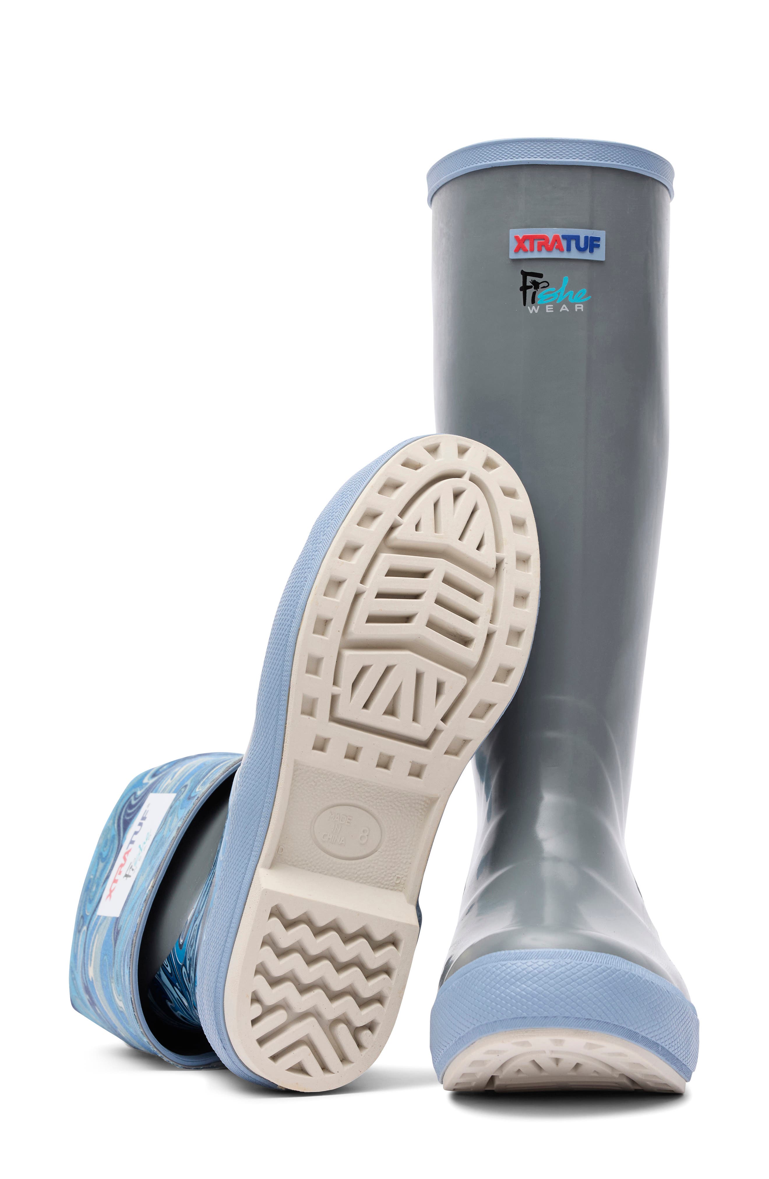 x Fishe Wear Legacy 15-Inch Waterproof Boot, Alternate, color, LEGACY GREY/ FISHE WATERS