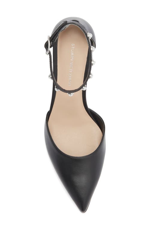 Stuart Weitzman Faux Pearl Block Heel Pump