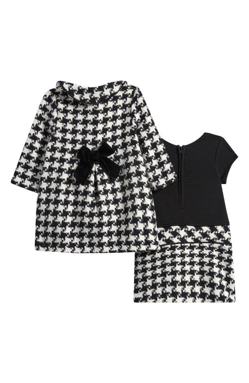 Iris & Ivy Houndstooth Twofer Dress & Coat Set In Multi