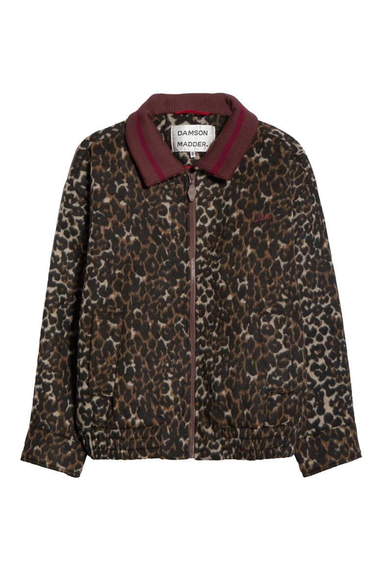 Damson Madder Pixie Leopard Print Bomber Jacket (Women) | Nordstrom