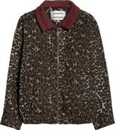 Damson Madder Pixie Leopard Print Bomber Jacket