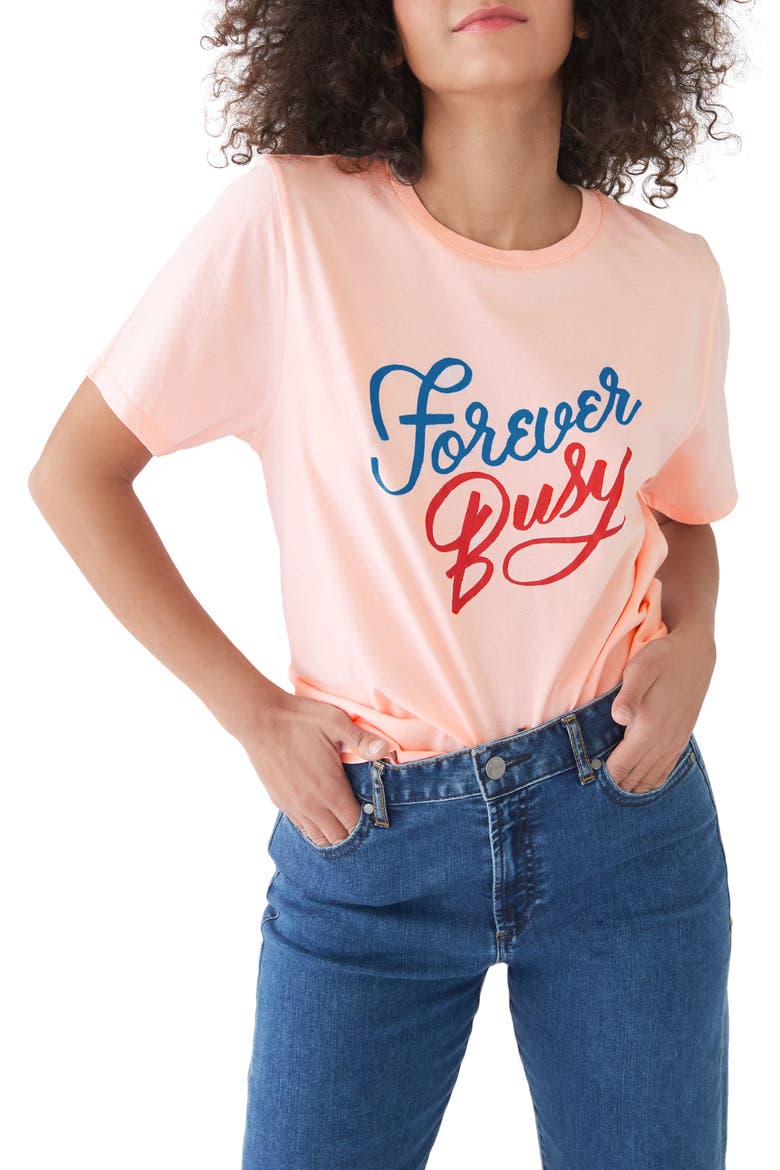 Forever Busy Classic Tee, Main, color, PEONY PINK