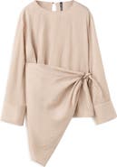 MANGO Stripe Knot Detail Asymmetric Top