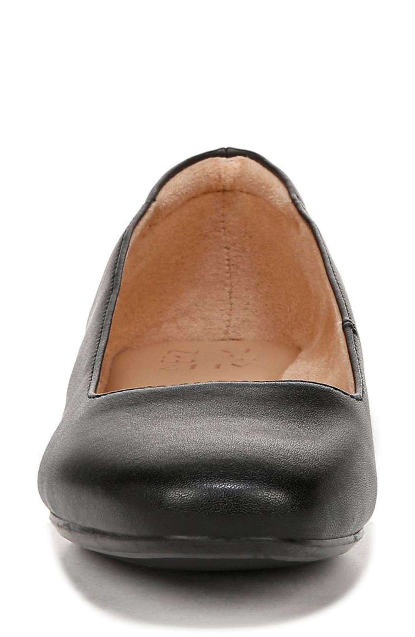 Naturalizer Kari Ballet Flat, Alternate, color, Black Faux Leather