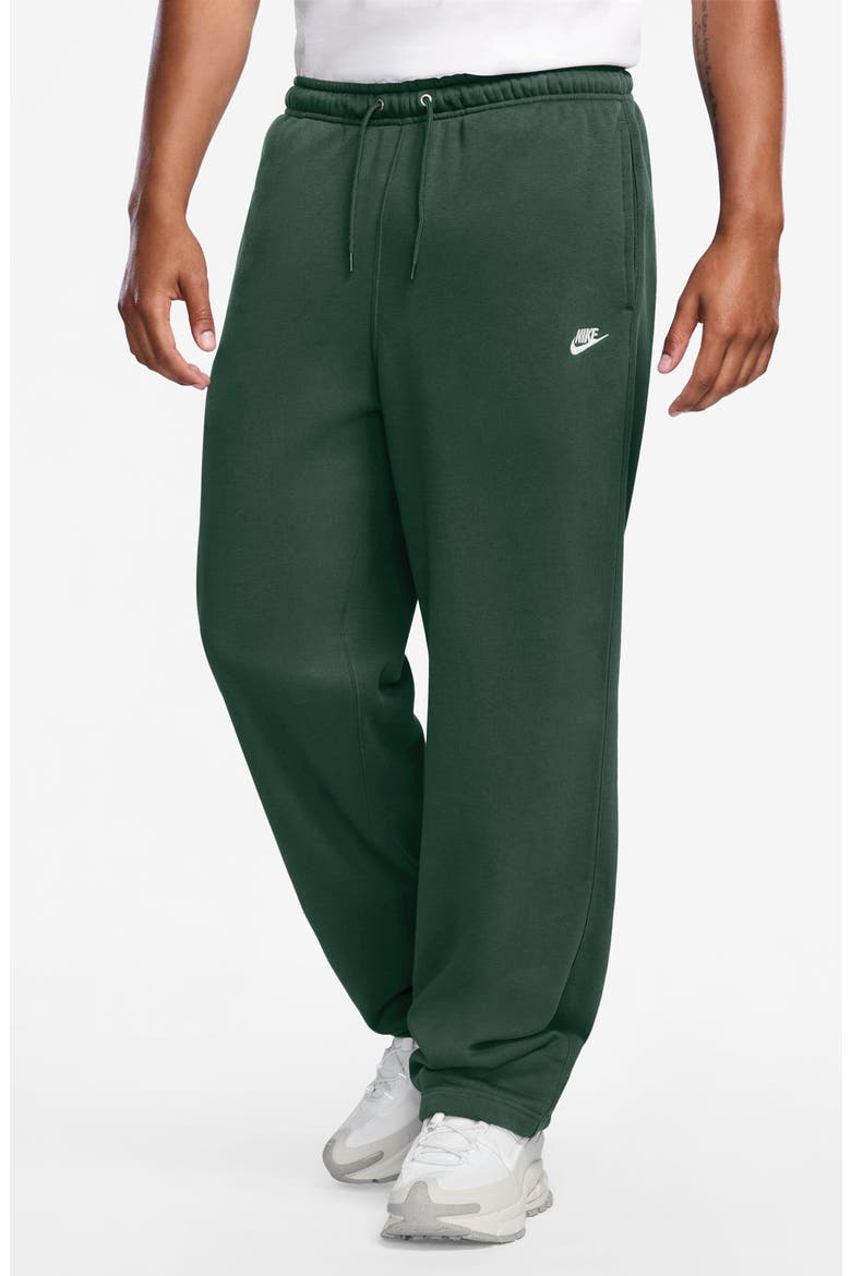 Club Fleece Bungee Pants, Main, color, FIR/ FIR/ WHITE