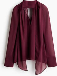 H&M Blouse With Scarf Collar