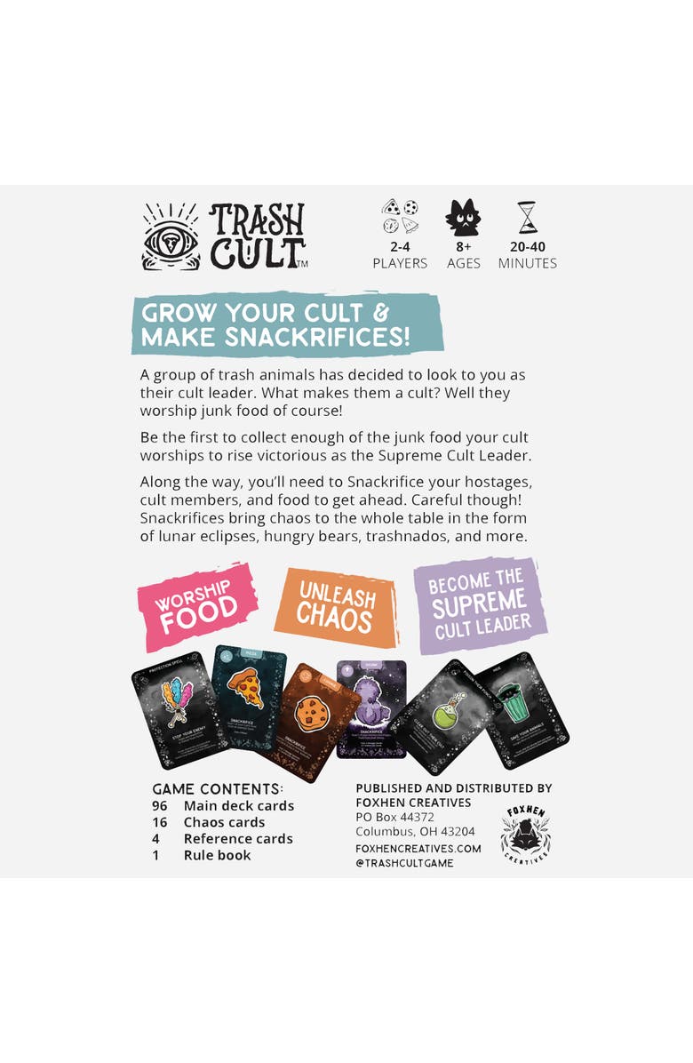 FoxHen Creatives Trash Cult Set Collection Card Game, Age 8+, Alternate, color, 