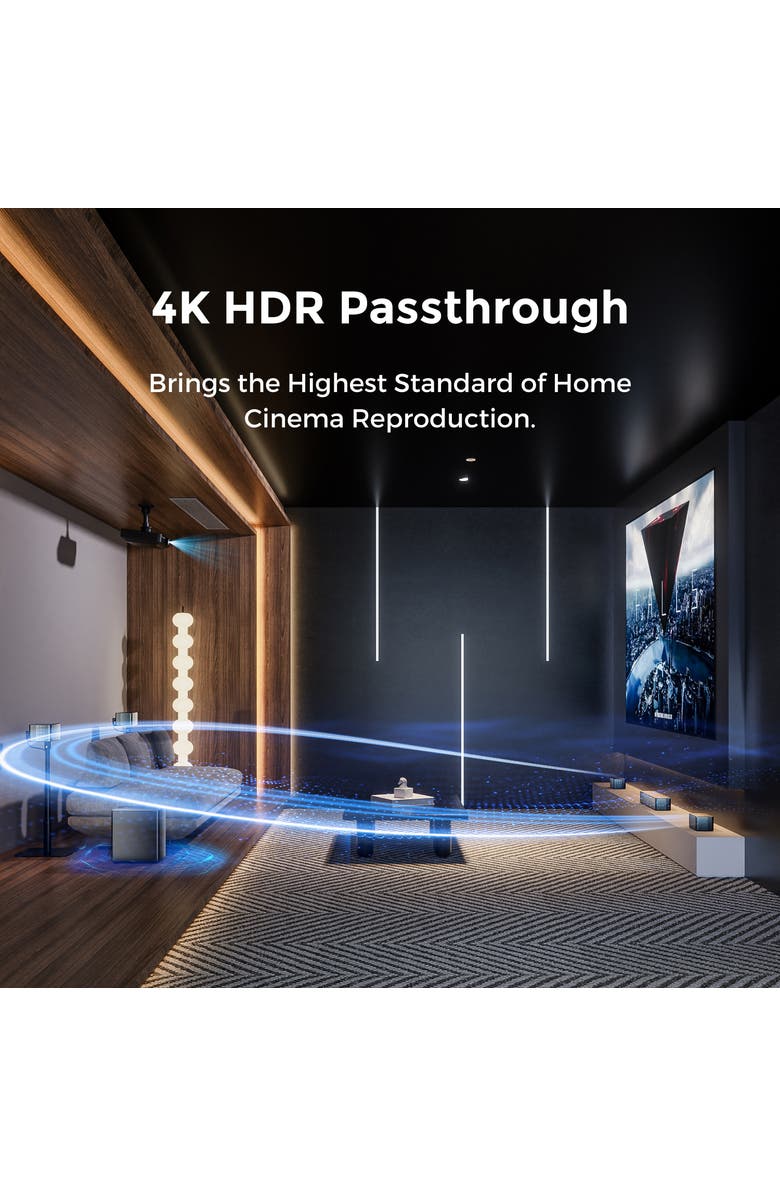 Ultimea Poseidon D80 Boom 7.1 Channel Sound bar with Dolby Atmos, Alternate, color, Black