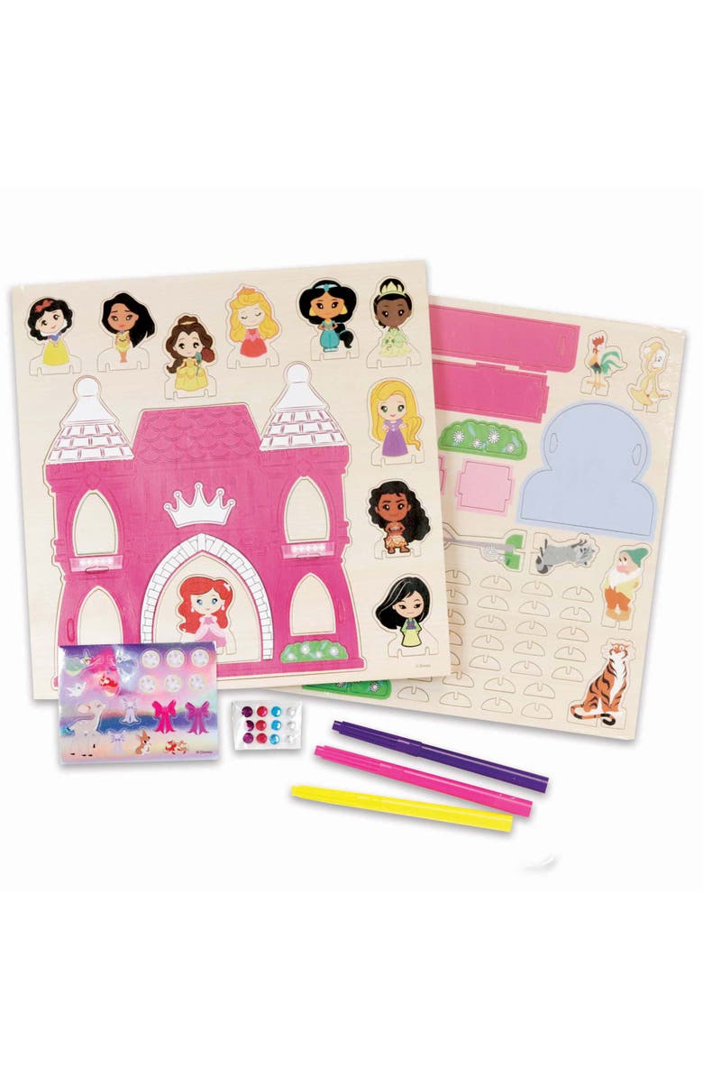 Disney Princess Wood Castle Activity Building & Decorating Set, Alternate, color, Multicolored