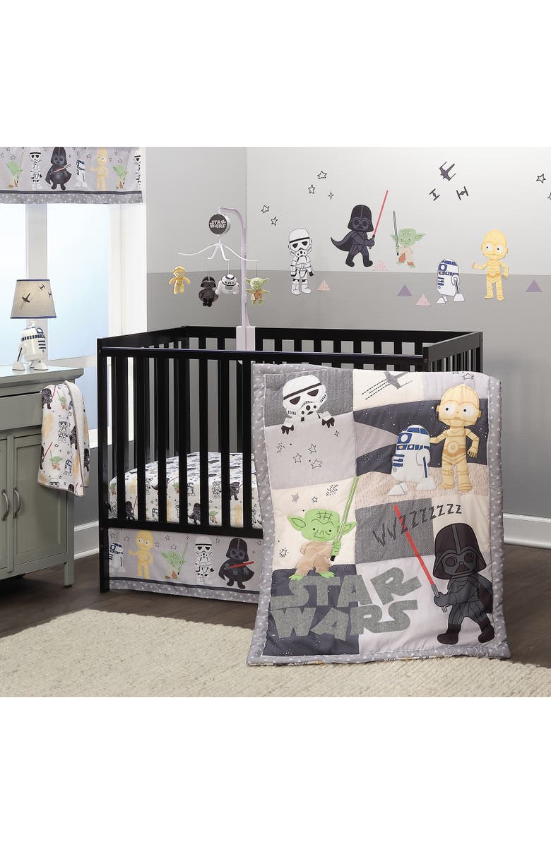 Lambs & Ivy Star Wars Classic Hand Painted R2-D2 Lamp with Shade & Bulb, Alternate, color, White