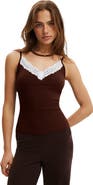 Cotton On Women's Lace Trim Longline Cami