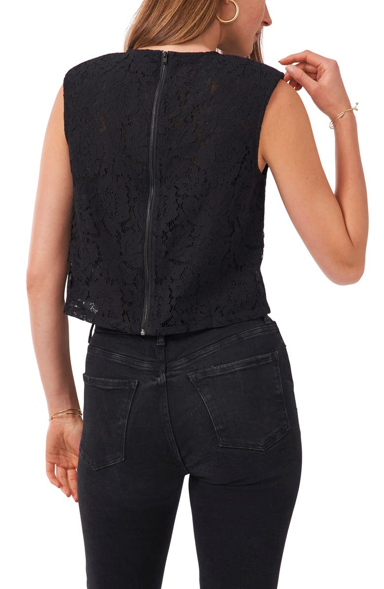 1.STATE Lace Shoulder Pad Sleeveless Top, Alternate, color,