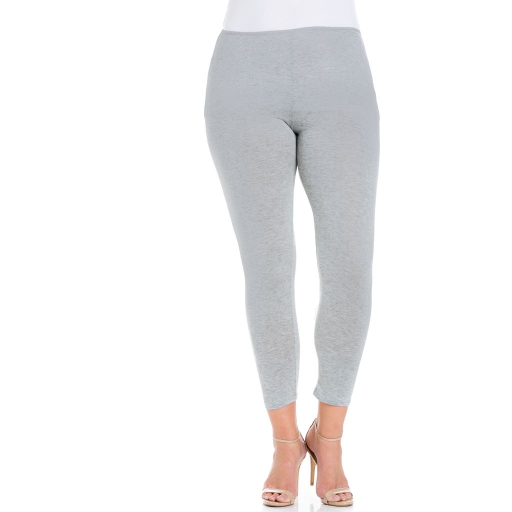 24seven Comfort Apparel Plus Size Ankle Length Leggings in Heather at Nordstrom, Size 2X