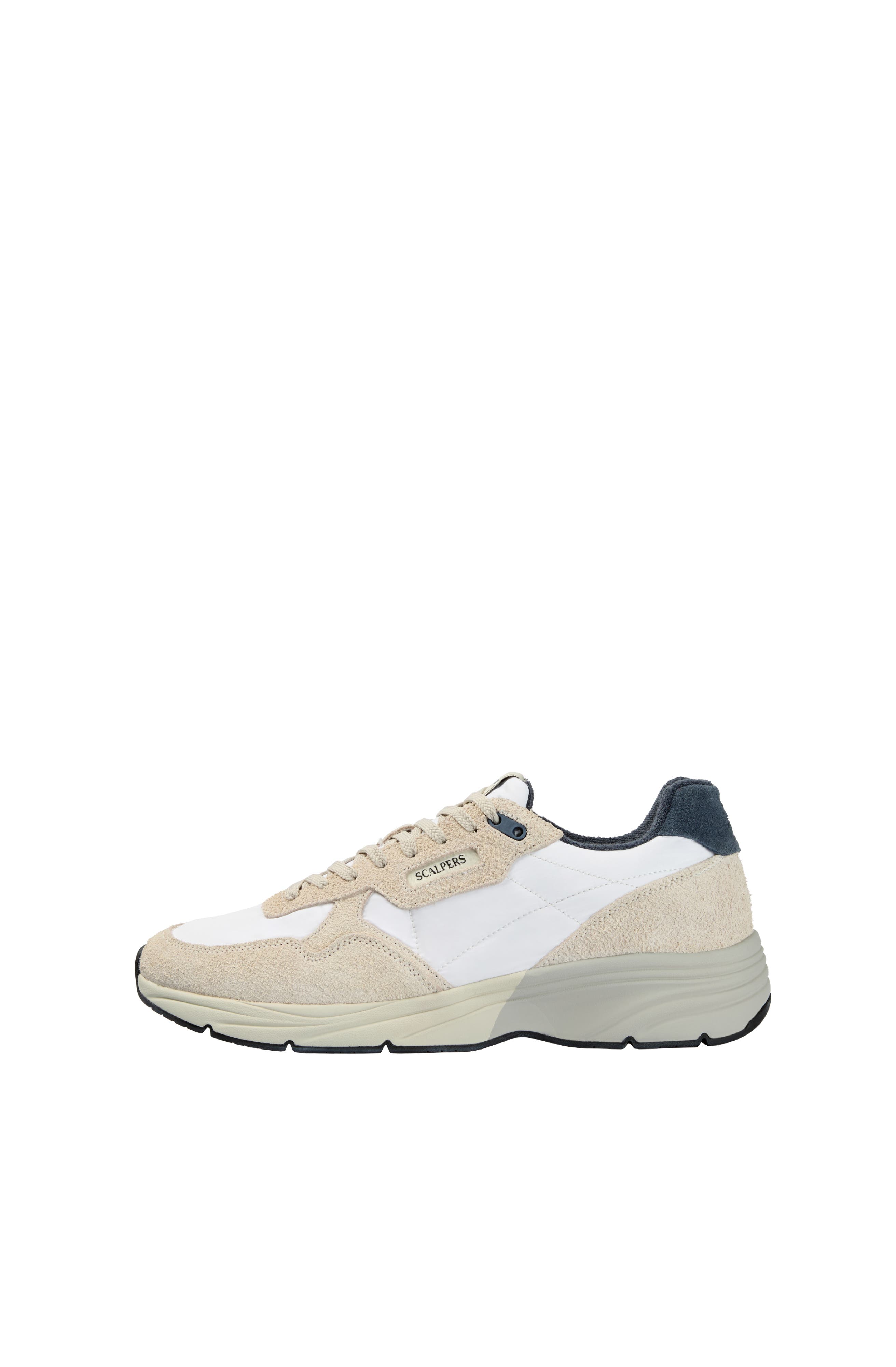 Scalpers Contrasting Suede Sneaker, Alternate, color, White