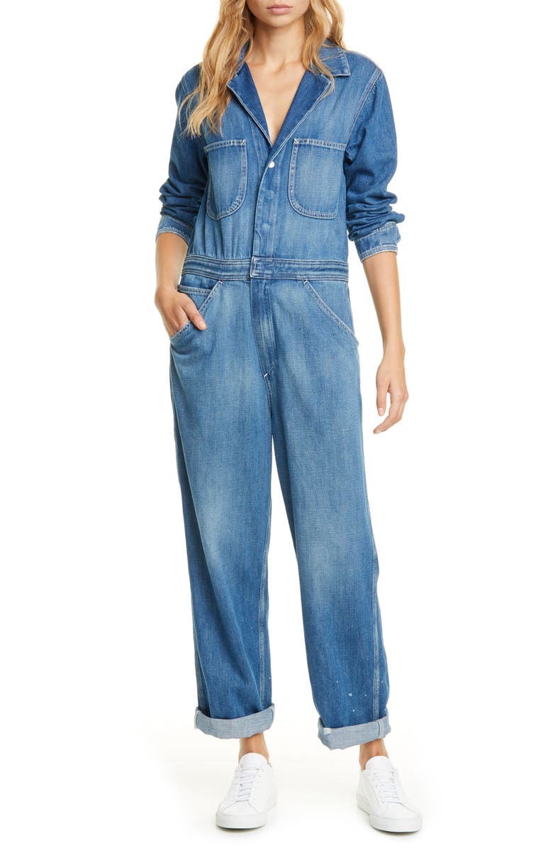 rag & bone Denim Boilersuit, Main, color,
