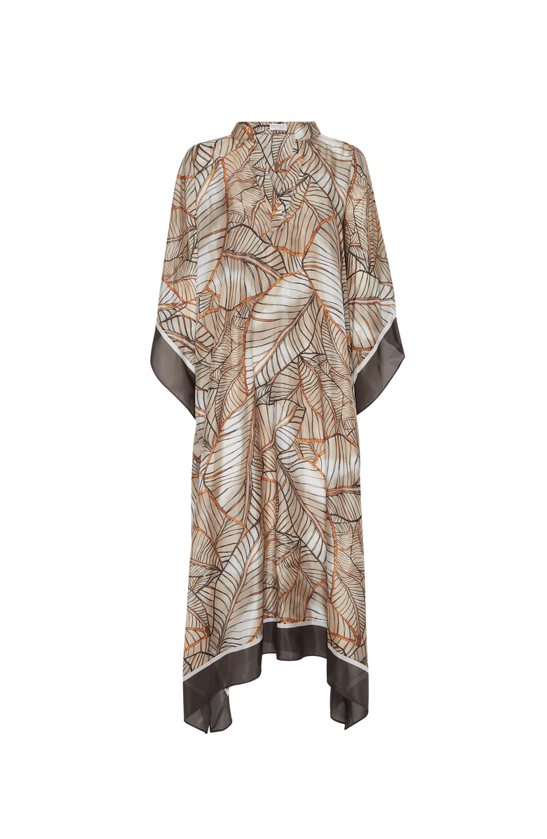 Brunello Cucinelli Papyrus print caftan dress, Main, color,