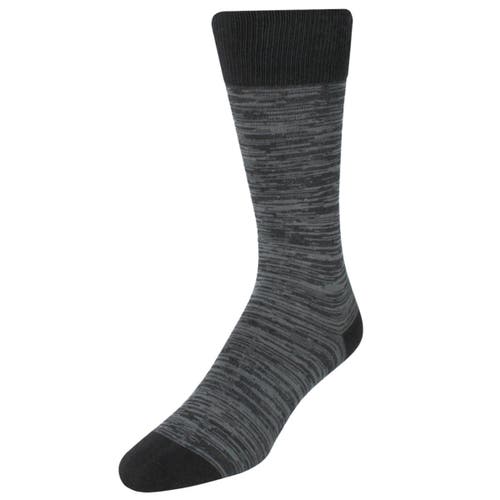 Trafalgar Marius Marled Patterned Mid-calf Pima Cotton Socks