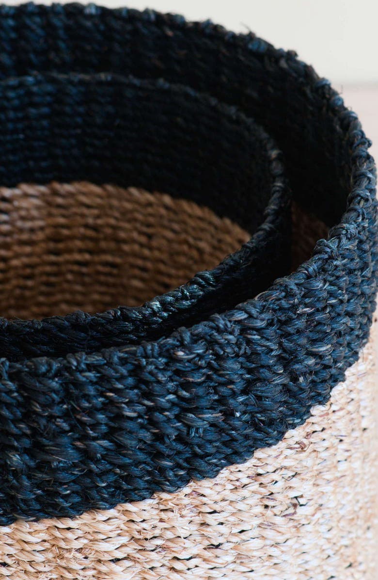 LIKHA Cylinder Tabletop Basket, Set of 2, Alternate, color, Black