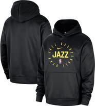 Nike Men's Nike Black Utah Jazz 2024/25 Spotlight On-Court Practice Performance Pullover Hoodie