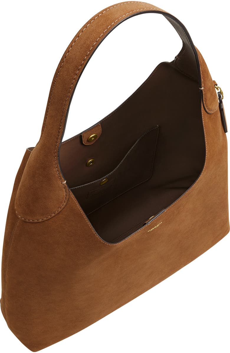 COACH Brooklyn 39 Suede Shoulder Bag, Alternate, color,