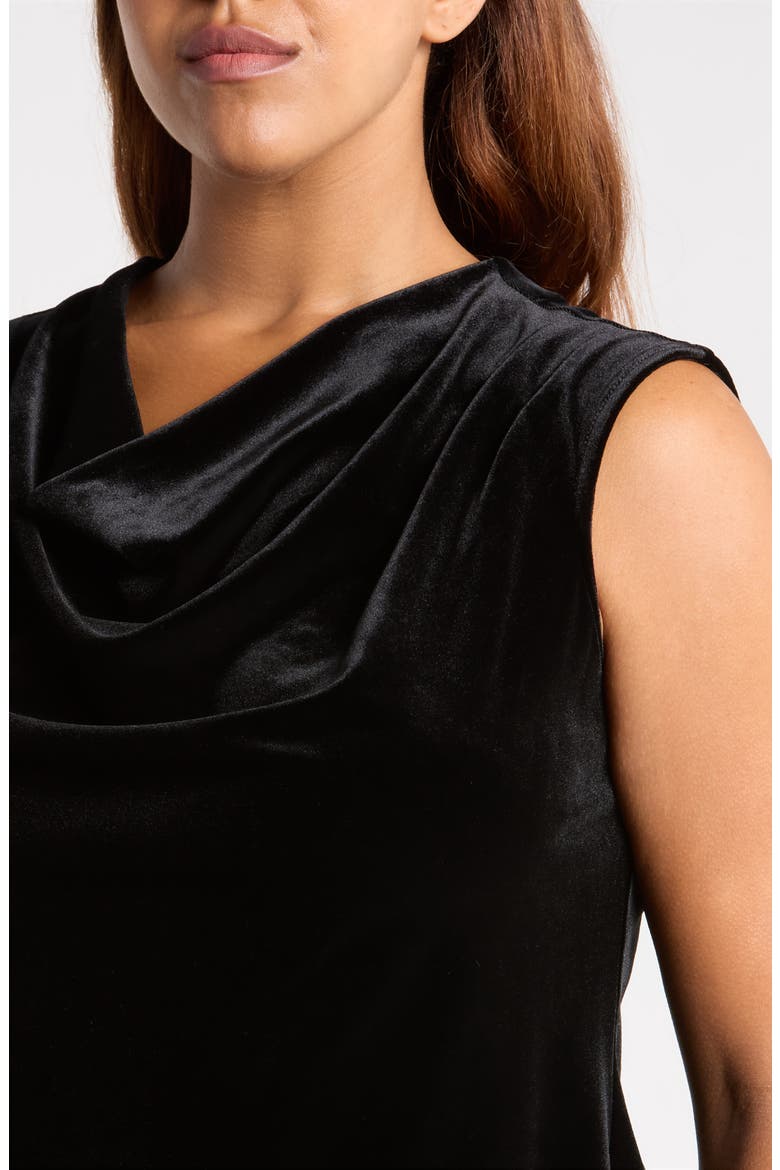 Cowl Neck Velvet Top, Alternate, color, ANNE BLACK