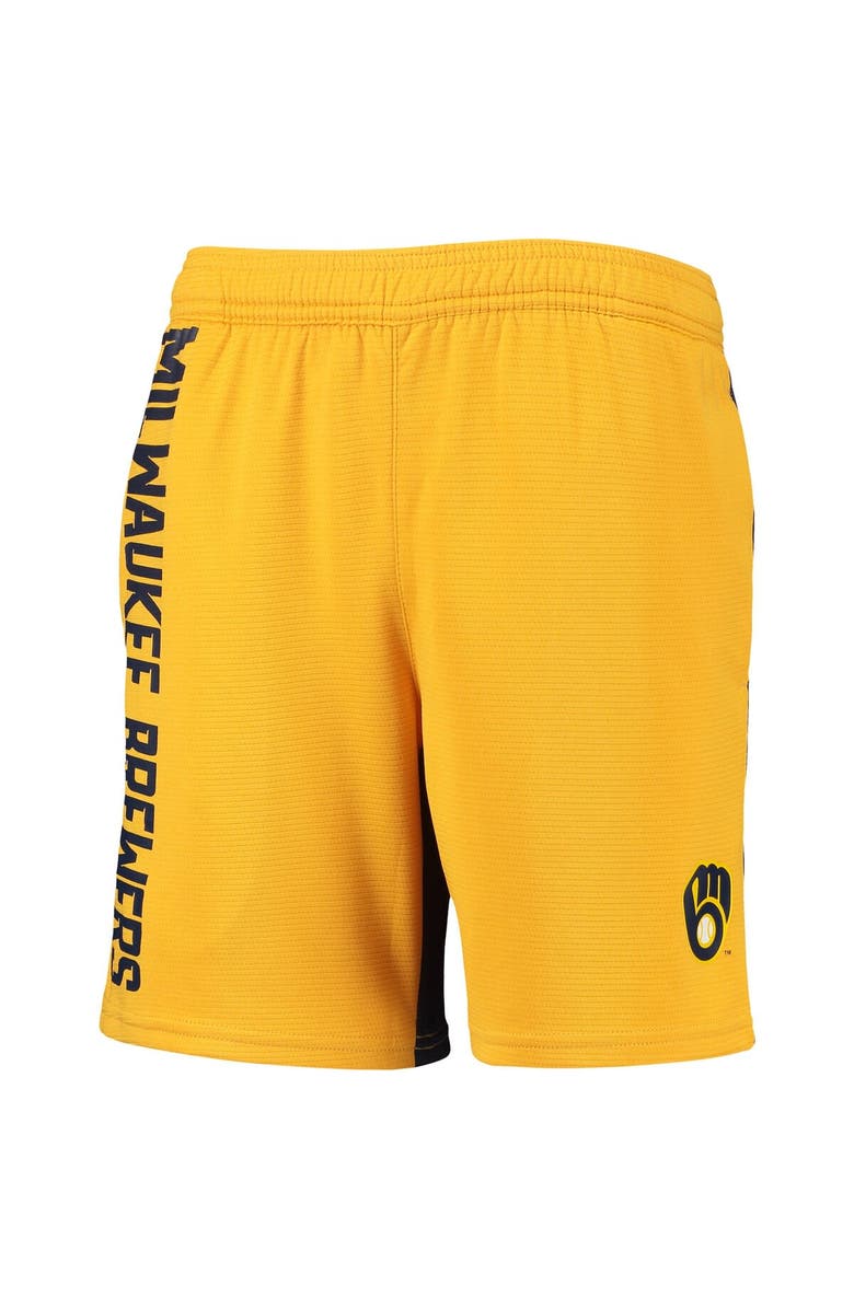 Outerstuff Youth Gold Milwaukee Brewers Oh Yeah Shorts, Alternate, color, Gold