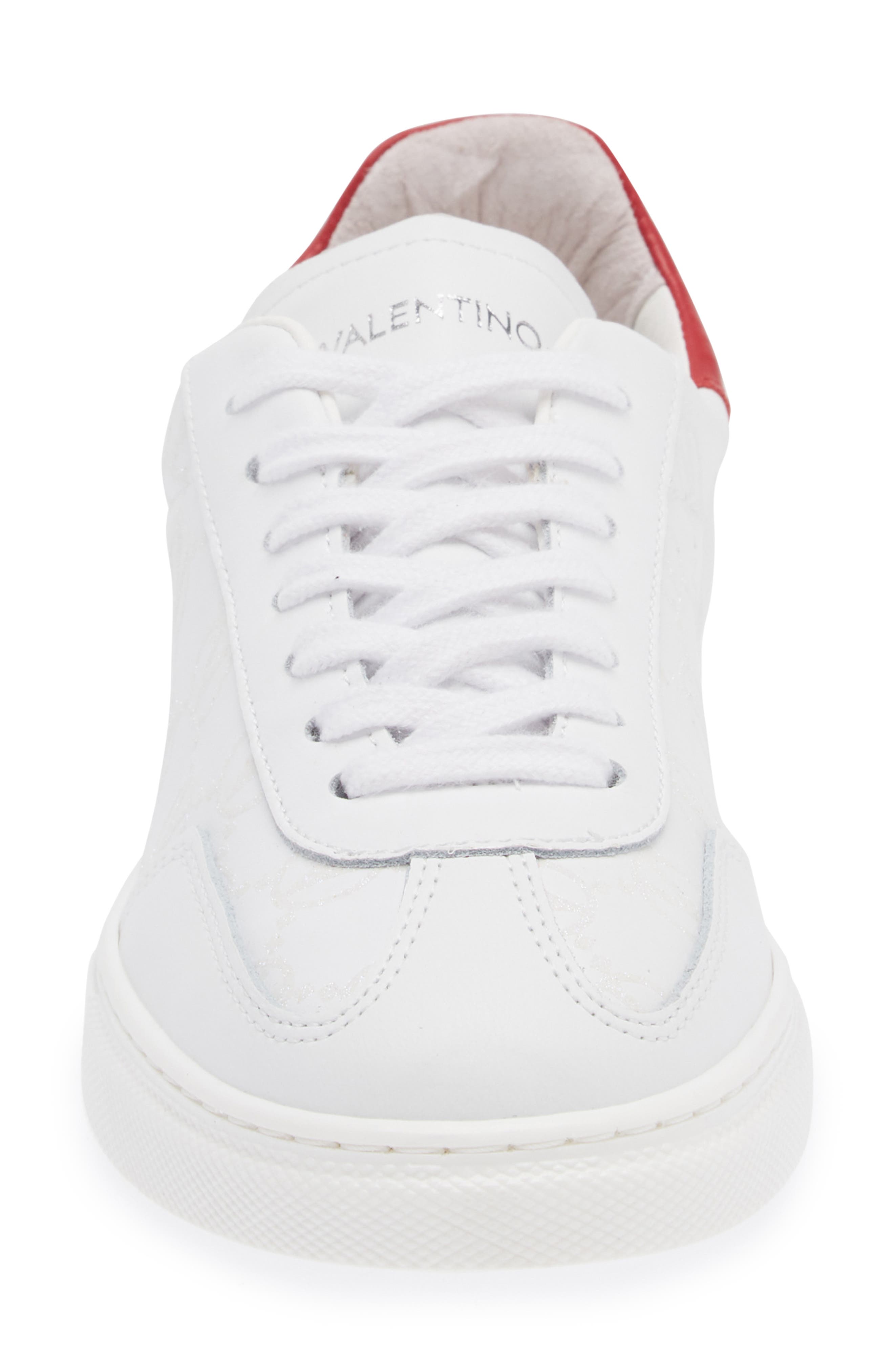 VALENTINO BY MARIO VALENTINO Guiditta Leather Sneaker, Alternate, color, White Red