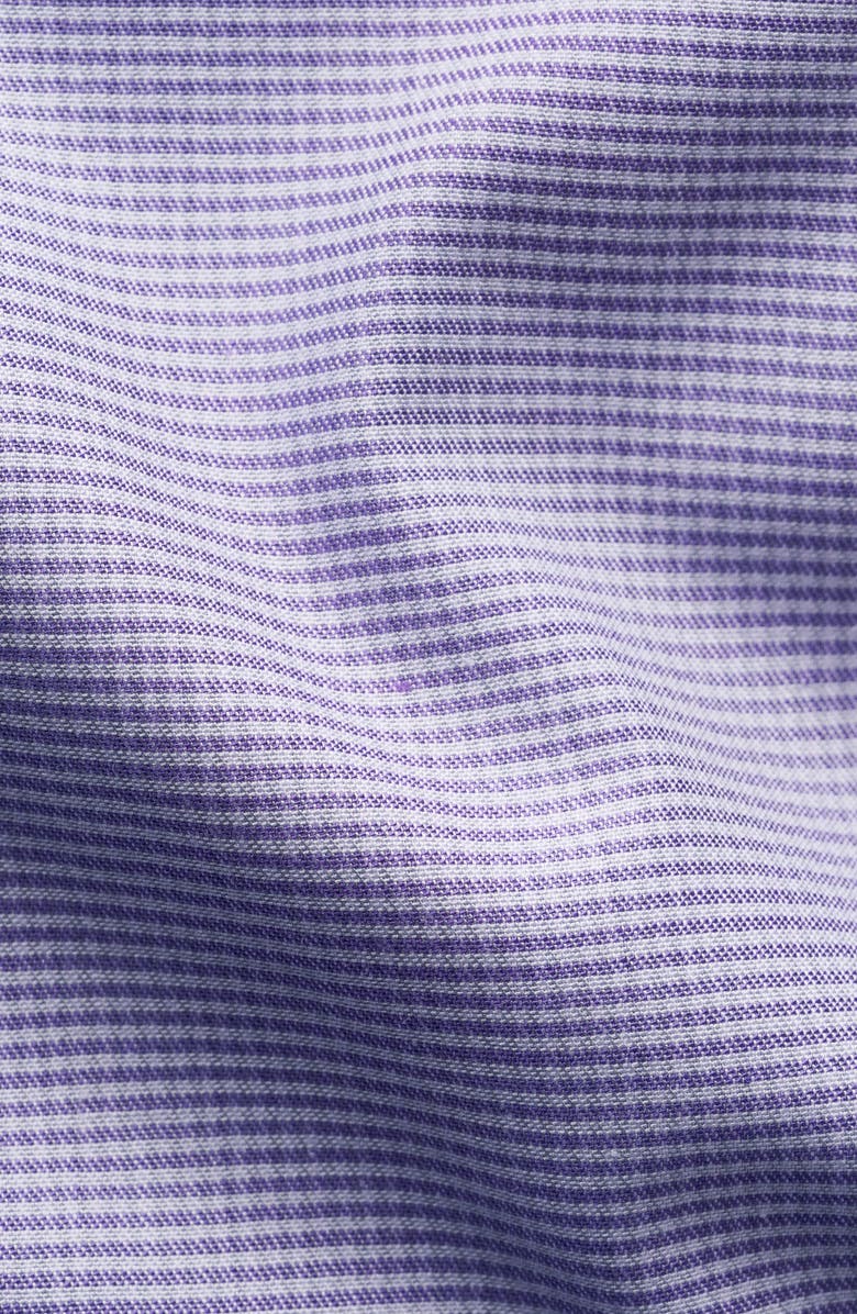 Eton Slim Fit Microcheck Shirt, Alternate, color, Medium Purple
